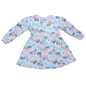 NWOT Disney Junior Minnie Mouse Faded Fleece Lined Twirl Dress